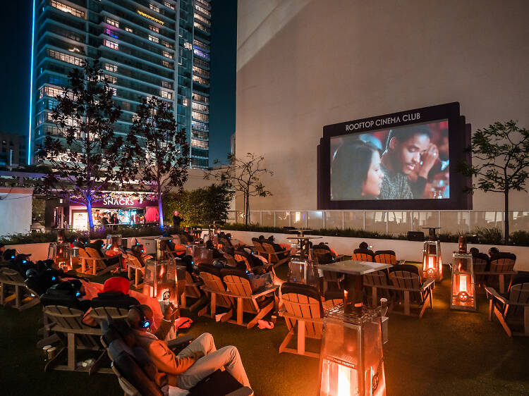 Watch a movie outdoors